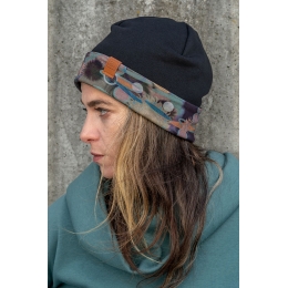 Cap Double-sided TWINS Black Green Cosmic