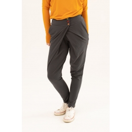 Trousers Button Organic Antracyt