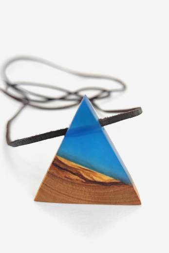 Necklace Olive Triangle Blue