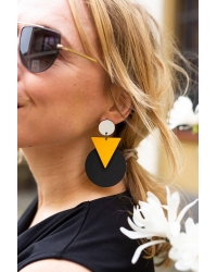 Earrings Geometric Yellow