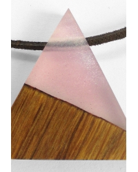 Necklace Wood Triangle Light Pink