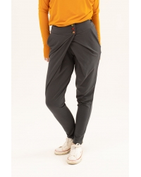 Trousers Button Organic Antracyt